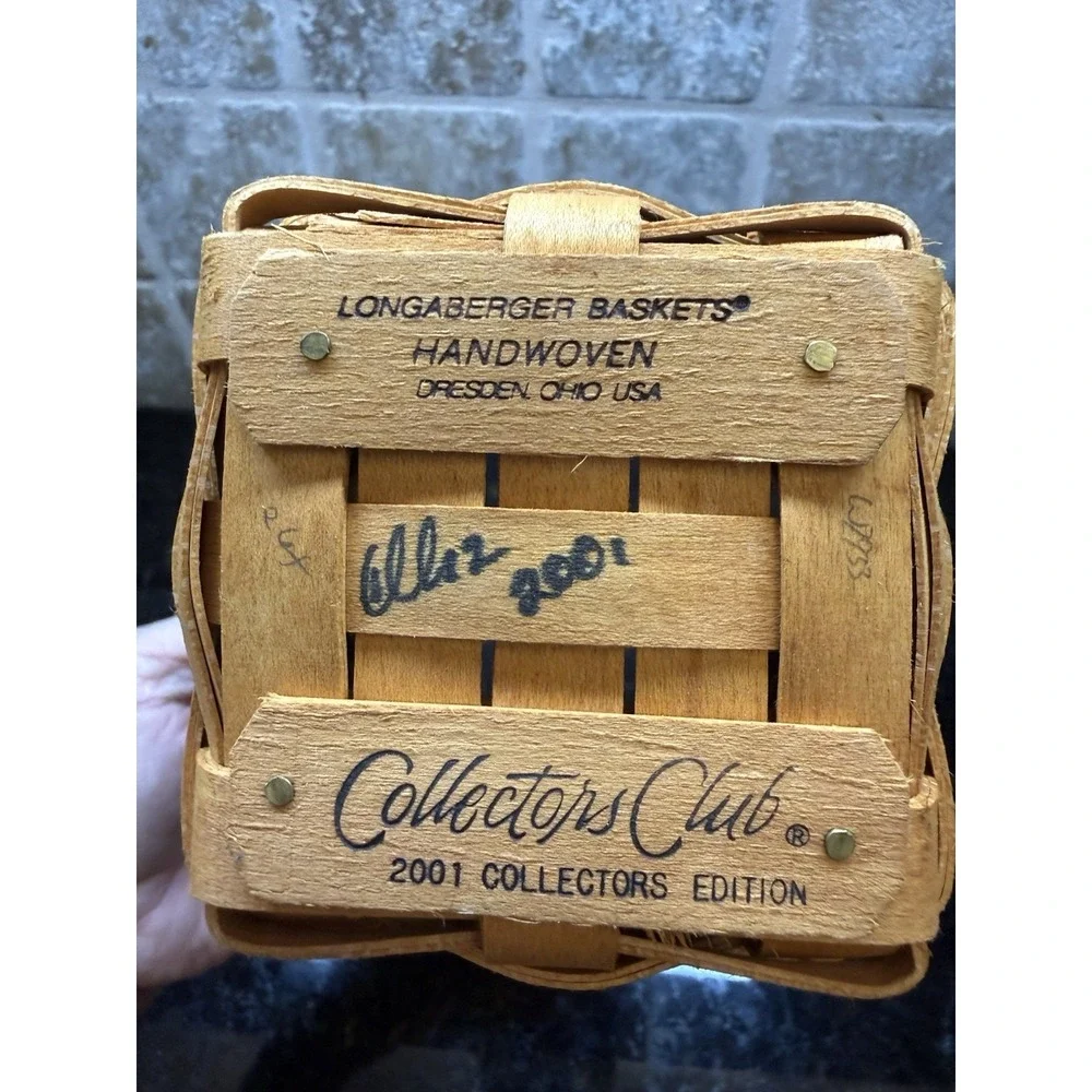 LONGABERGER 2001 Collectors Club Charter‎ Member Renewal Basket